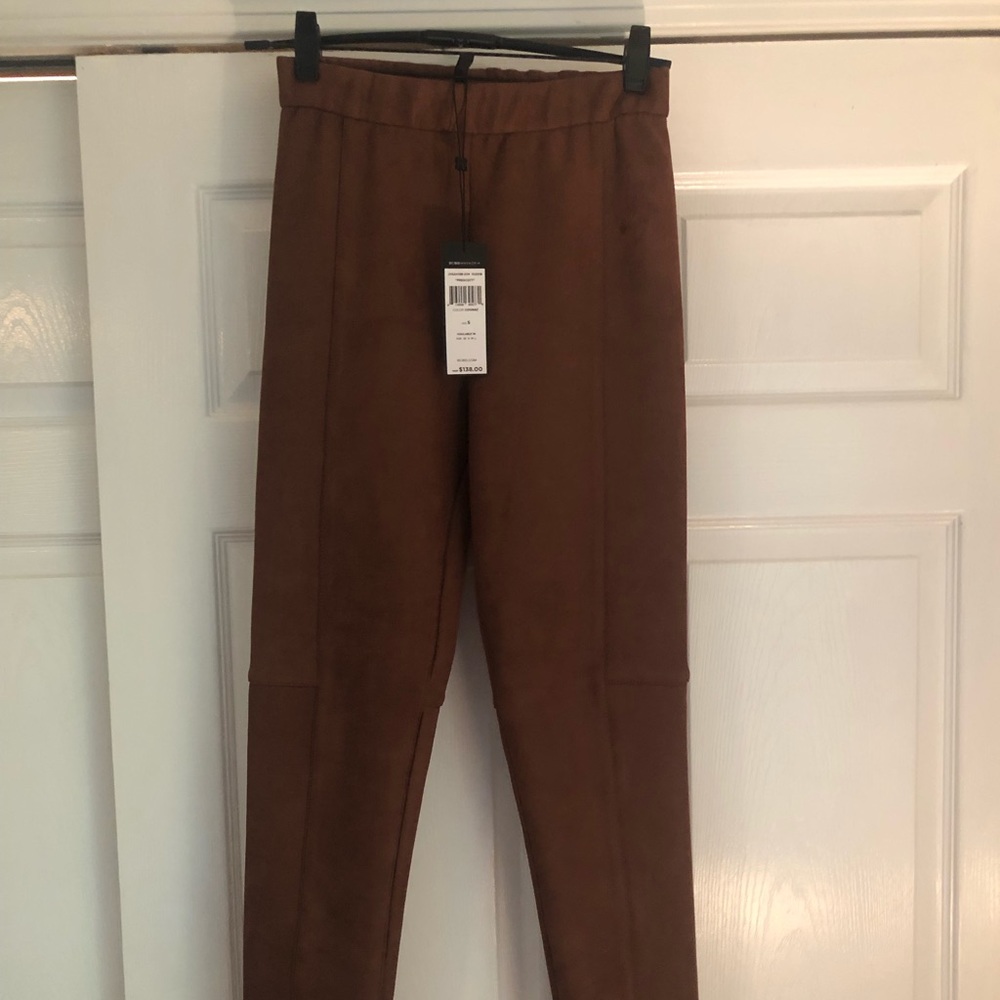 Faux suede pants